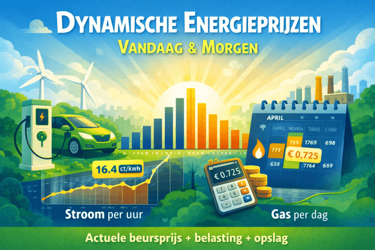 dynamische energieprijzen van vandaag en morgen in 2026
