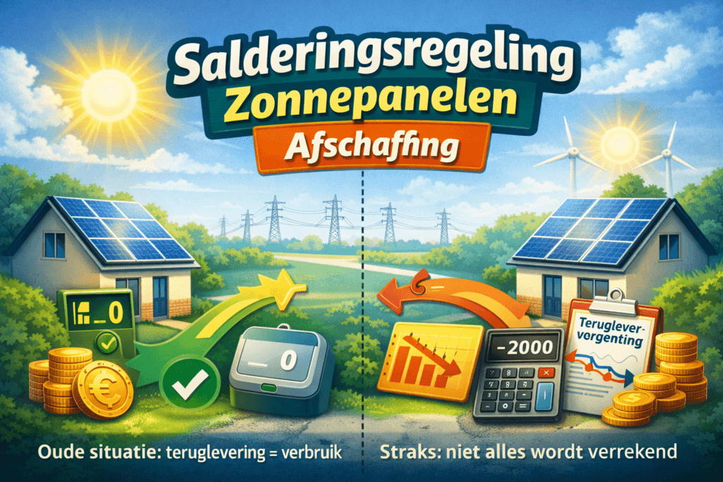 salderingsregeling zonnepanelen afschaffing